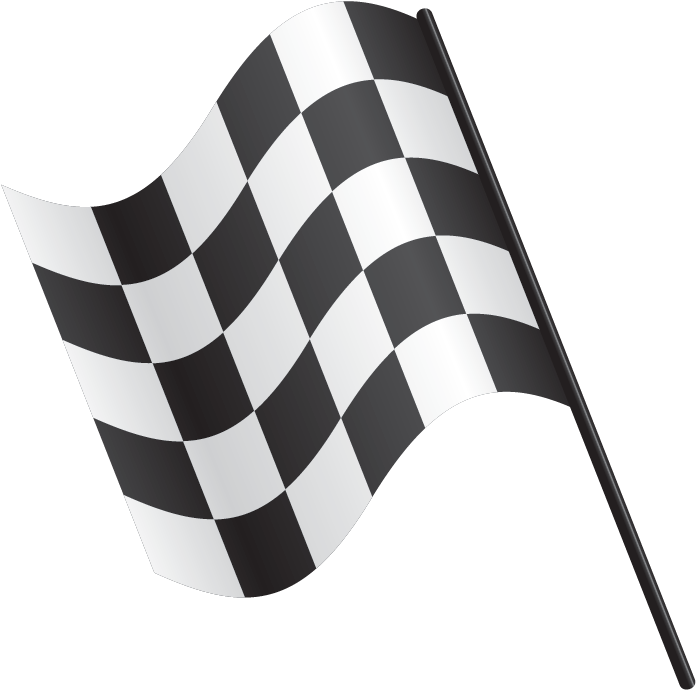 Checkered Racing Flag Waving.png PNG Image