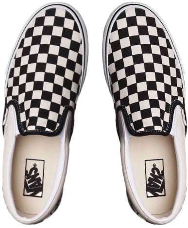 Checkered Slip On Shoes PNG Image