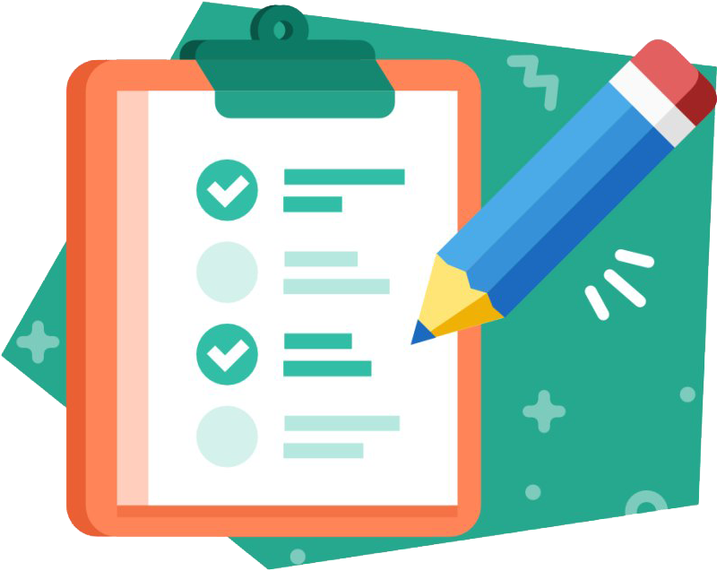 Checklist Clipboardand Pencil Illustration PNG Image