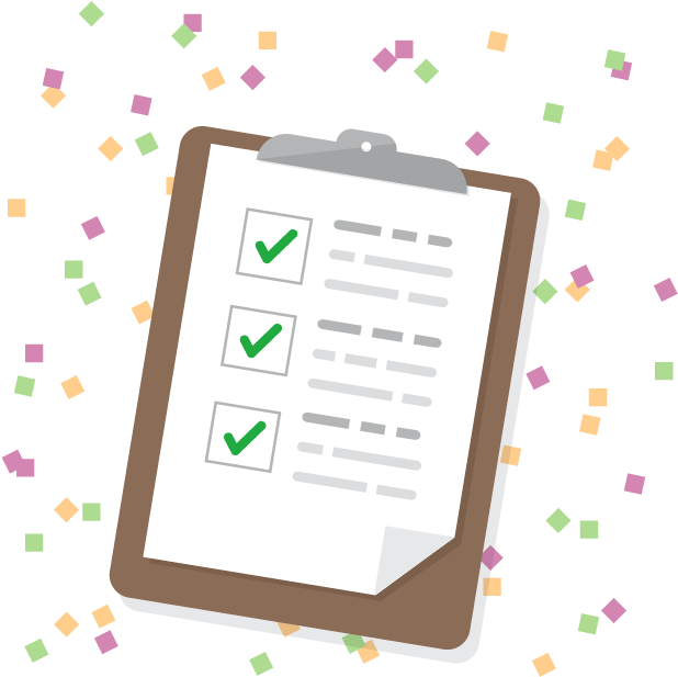 Checklist Completion Celebration PNG Image