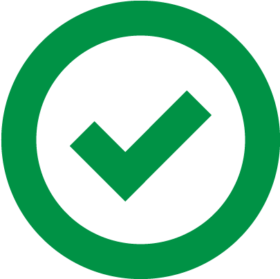 Checkmark Symbol Green Background PNG Image