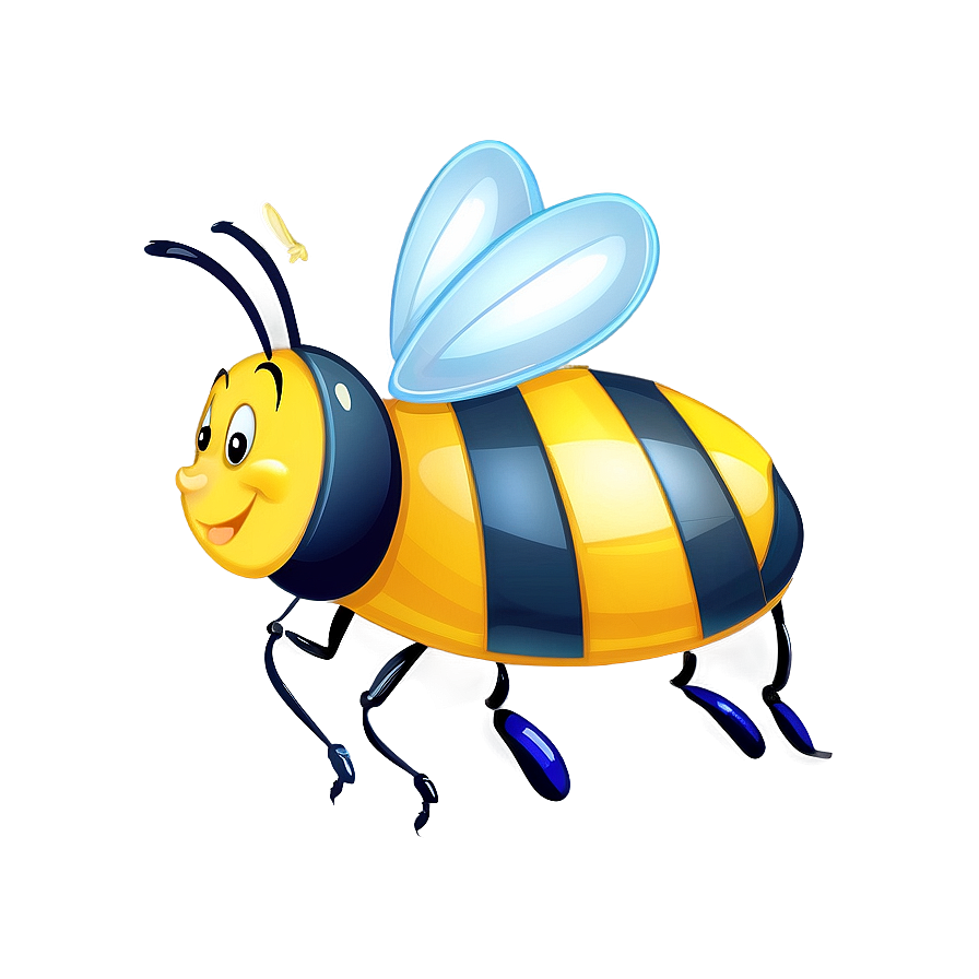 Cheerful Bee Artwork Png Vfn88 PNG Image