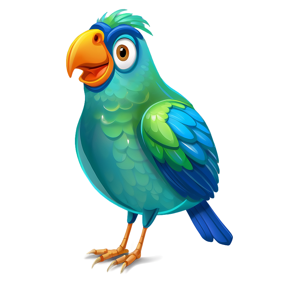 Cheerful Cartoon Bird Png Yng52 PNG Image