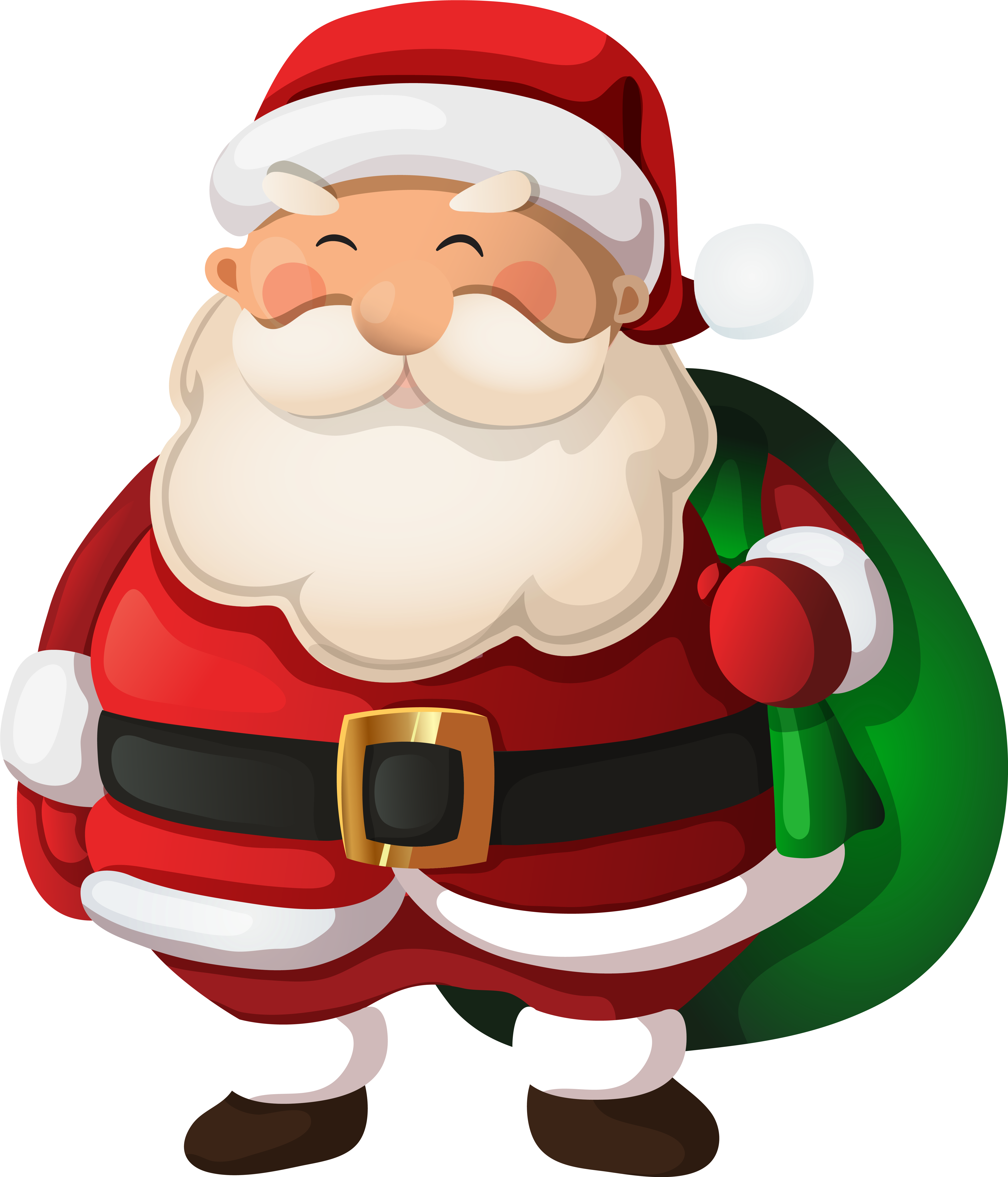 Cheerful Cartoon Santa Claus.png PNG Image