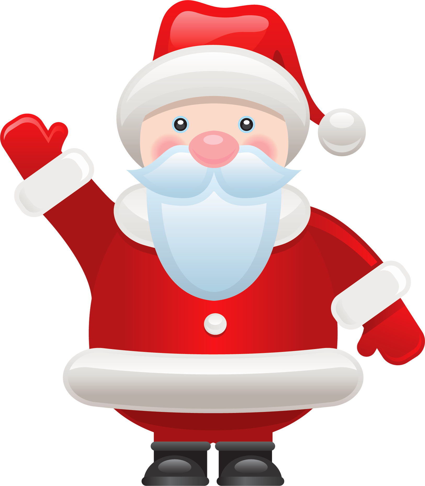 Cheerful Cartoon Santa Claus.png PNG Image