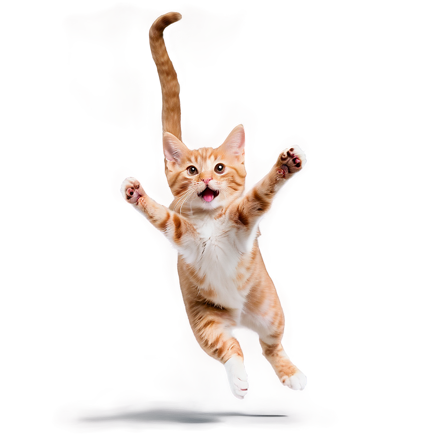 Cheerful Cat Jump Png 06242024 PNG Image