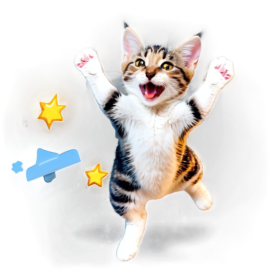 Cheerful Cat Jump Png 21 PNG Image