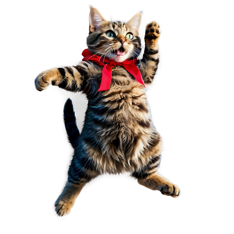 Cheerful Cat Jump Png Fsf96 PNG Image