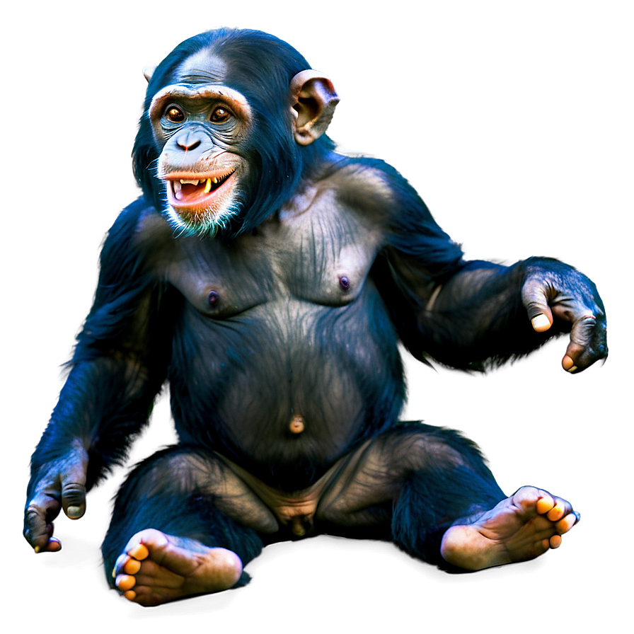 Cheerful Chimpanzee Playing Png 06112024 PNG Image