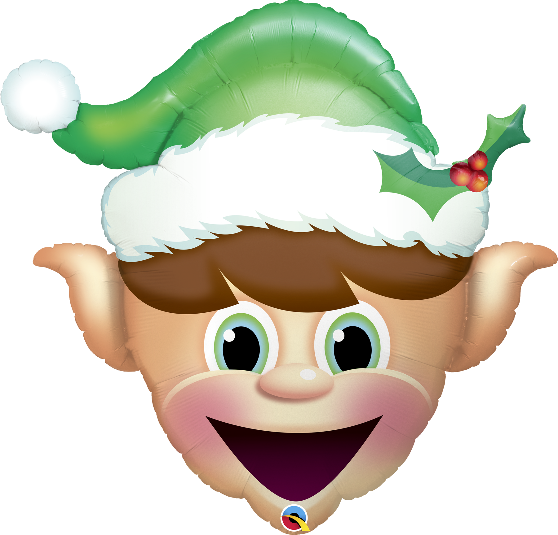 Cheerful Christmas Elf Emoji PNG Image