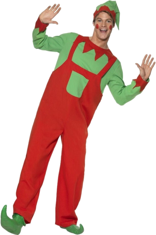 Cheerful Elf Costume Pose PNG Image