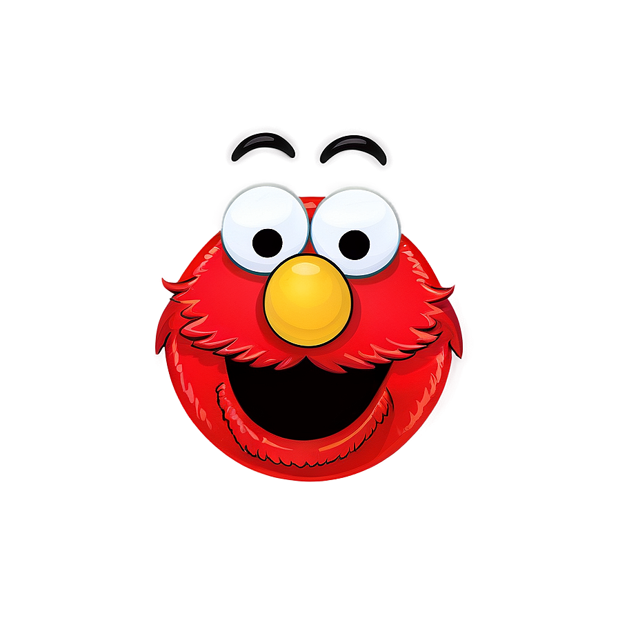 Cheerful Elmo Face For Cookies Png Kxn PNG Image