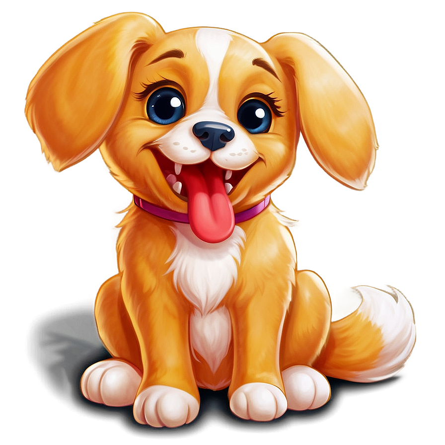 Cheerful Kawaii Puppy Png Nqj91 PNG Image