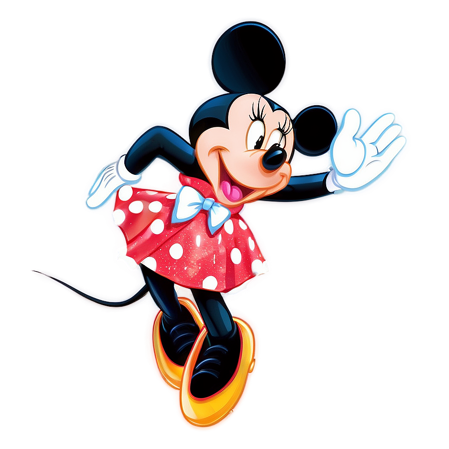 Cheerful Minnie Mouse Wave Png 05032024 PNG Image