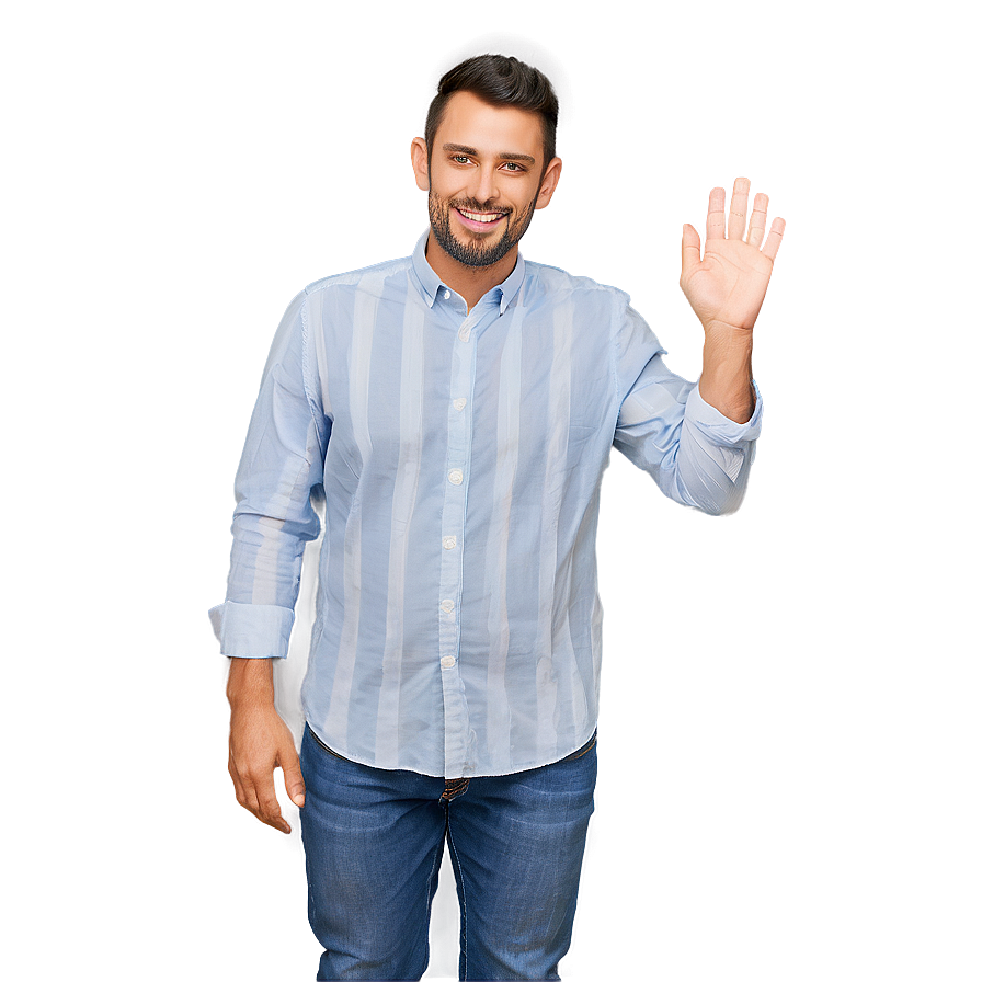 Cheerful Person Greeting Wave Png 55 PNG Image