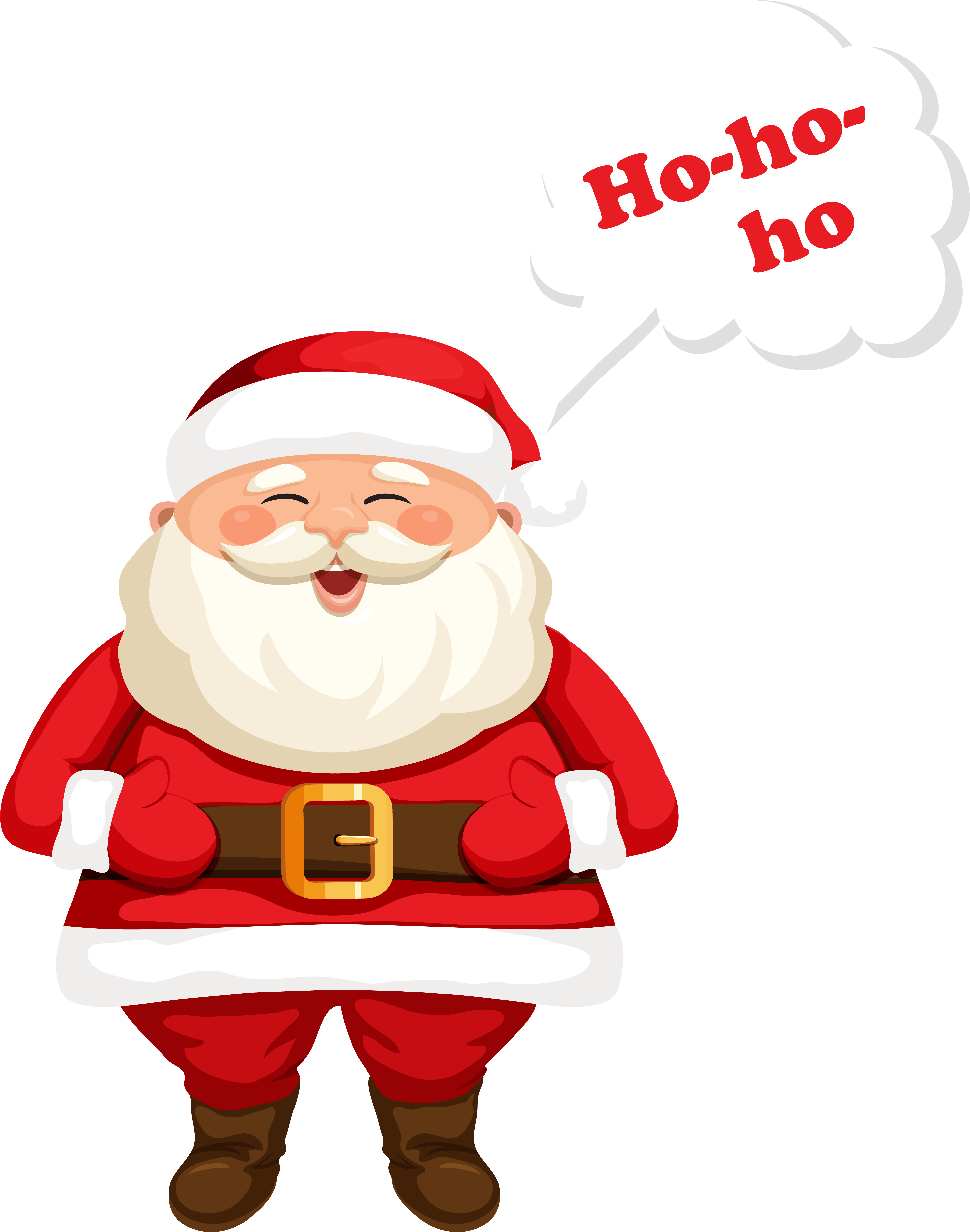 Cheerful Santa Claus Ho Ho Ho PNG Image