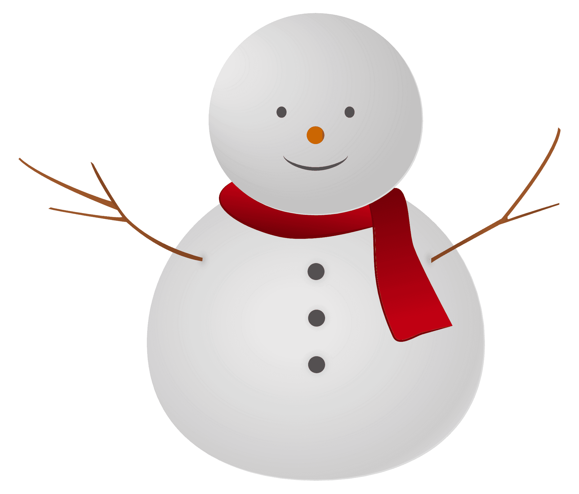 Cheerful Snowman Illustration.png PNG Image