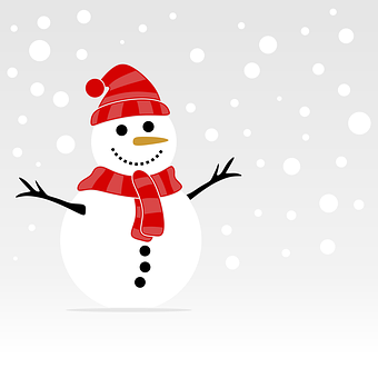 Cheerful Snowman Winter Scene PNG Image