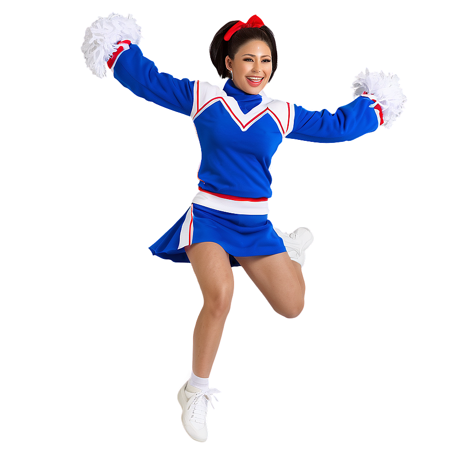 Cheerleader Spirited Jump Png 05252024 PNG Image