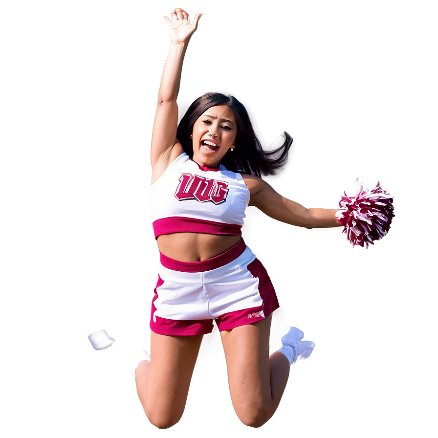 Cheerleader Spirited Jump Png Lcv PNG Image