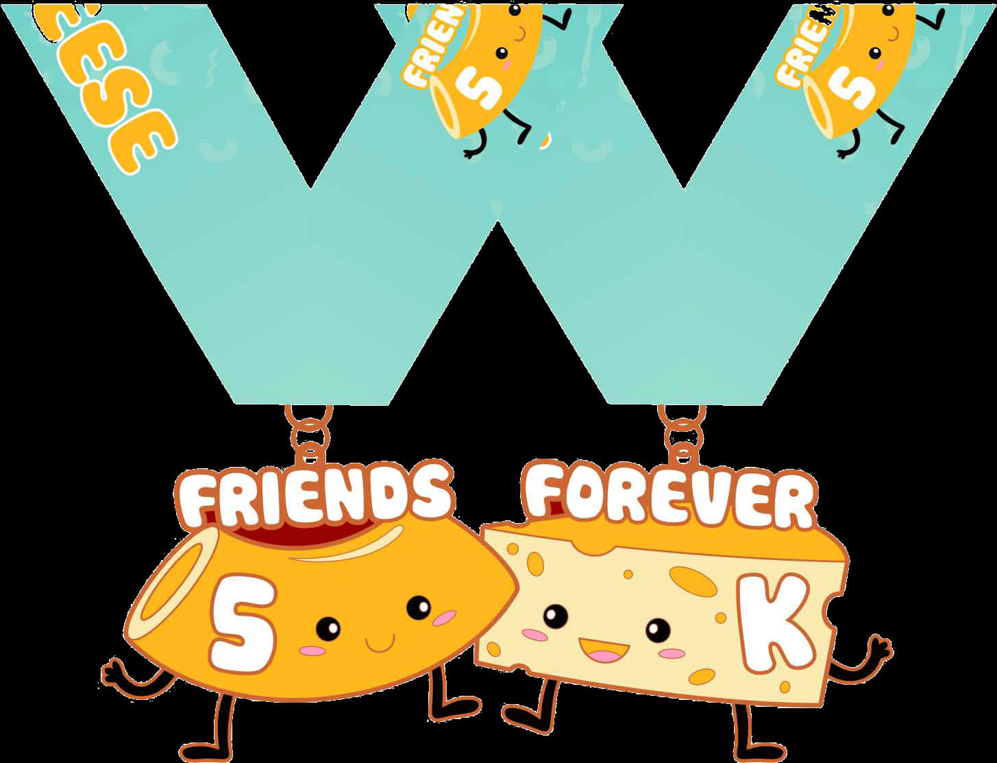 Cheeseand Cracker Friends Forever PNG Image