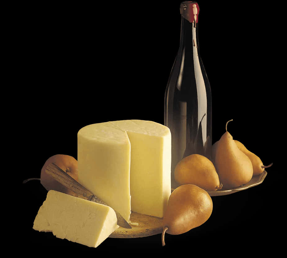 Cheeseand Wine Still Life PNG Image