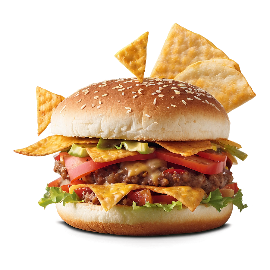 Cheeseburger Fiesta With Nachos Png 05242024 PNG Image