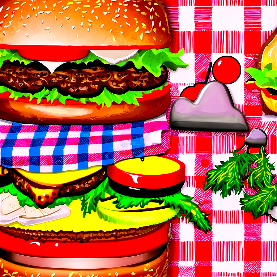 Cheeseburger Picnic Classic Png 27 PNG Image