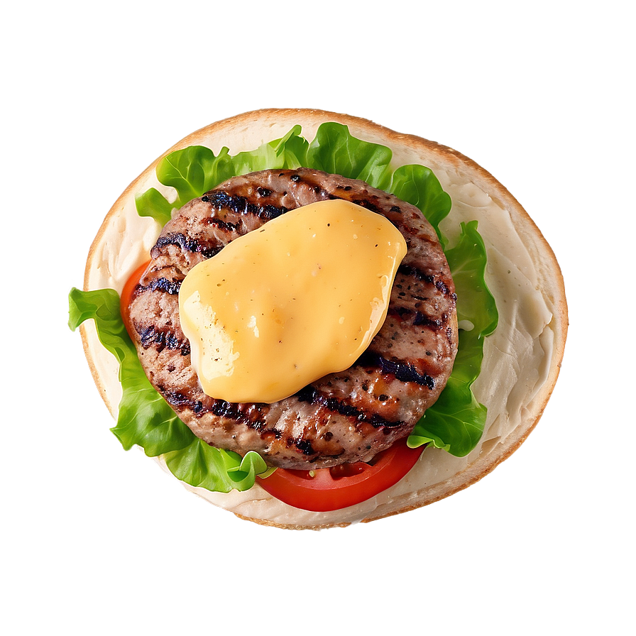 Cheeseburger With Aioli Spread Png 16 PNG Image