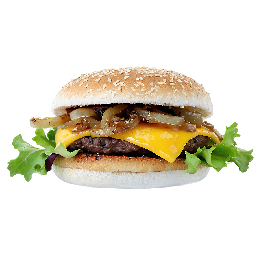 Cheeseburger With Caramelized Onions Png 31 PNG Image