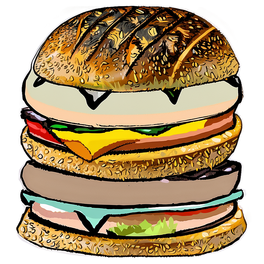 Cheeseburger With Grilled Pineapple Png Tyo93 PNG Image