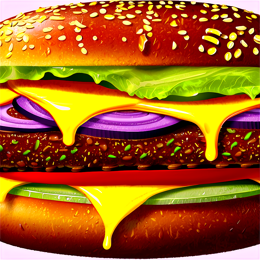 Cheeseburger With Honey Mustard Png 05242024 PNG Image