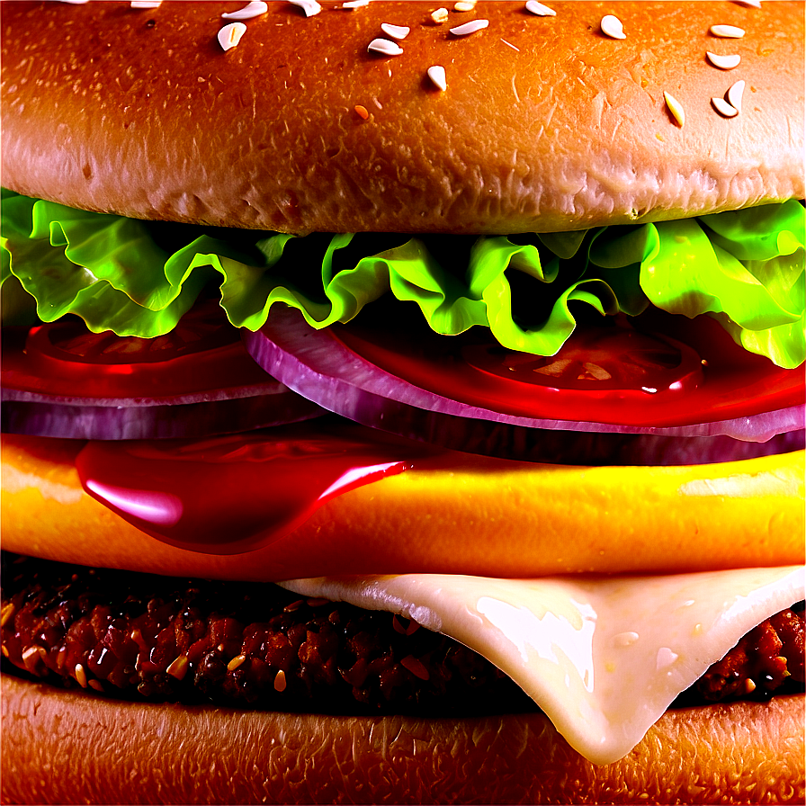 Cheeseburger With Ketchup Png 30 PNG Image