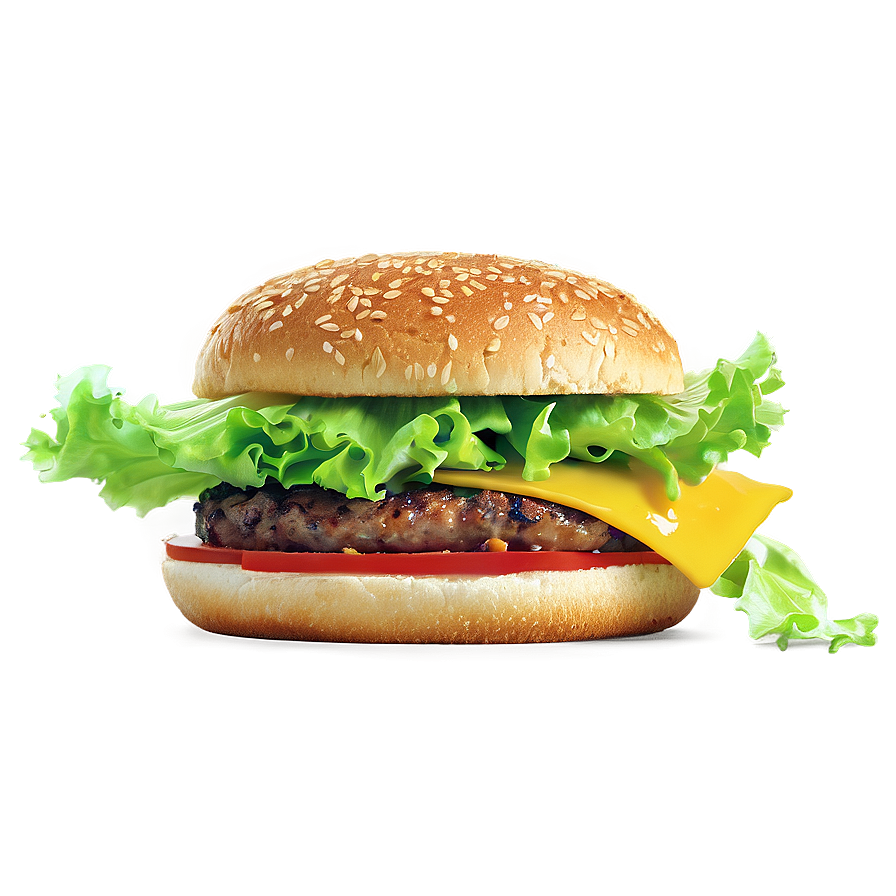 Cheeseburger With Lettuce Png Fxq PNG Image