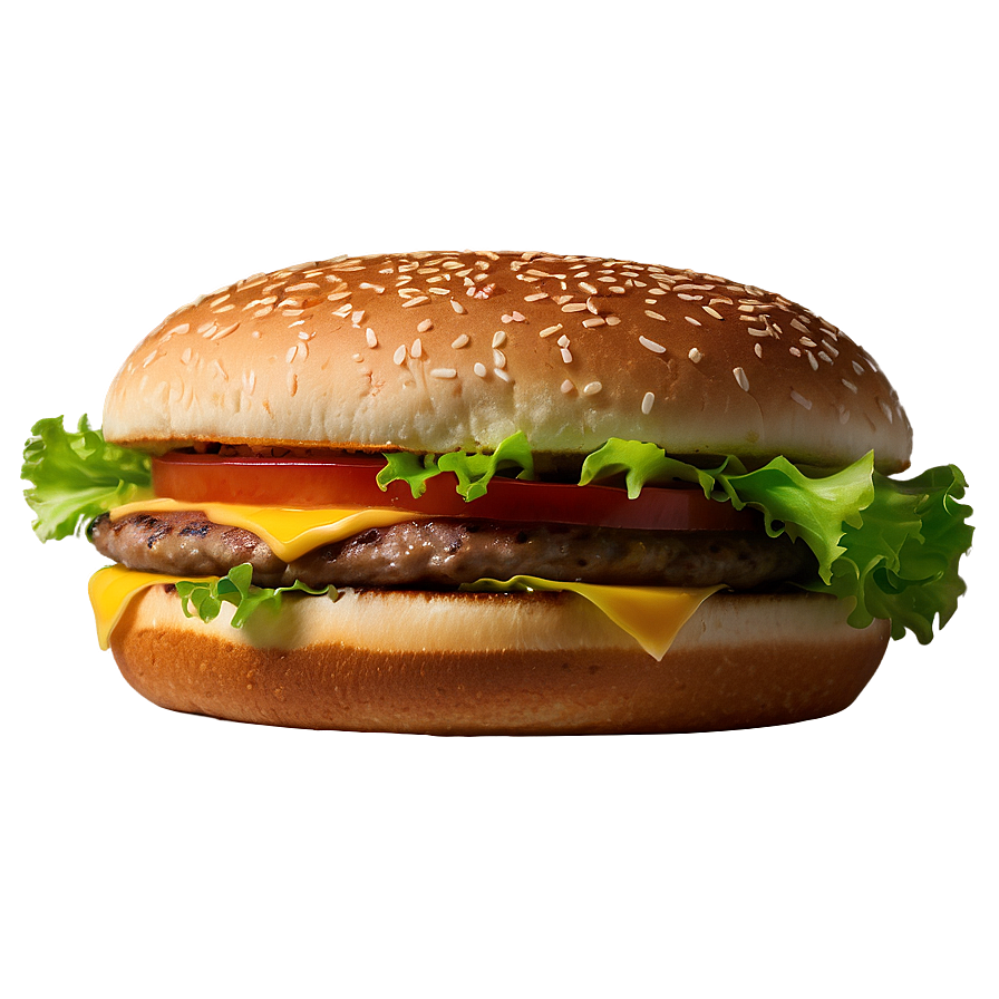 Cheeseburger With Lettuce Png Okk PNG Image