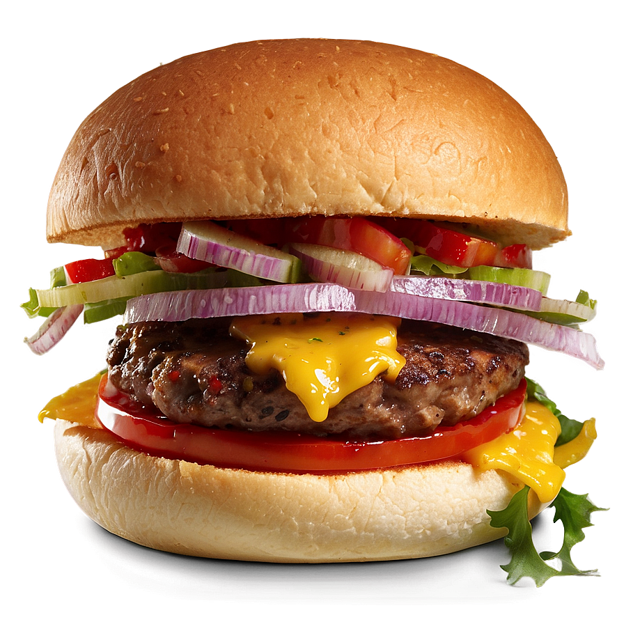 Cheeseburger With Sweet Relish Png Xif PNG Image