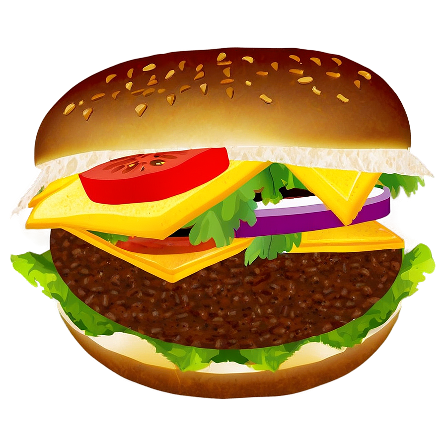 Cheeseburger With Tomato Png 05242024 PNG Image