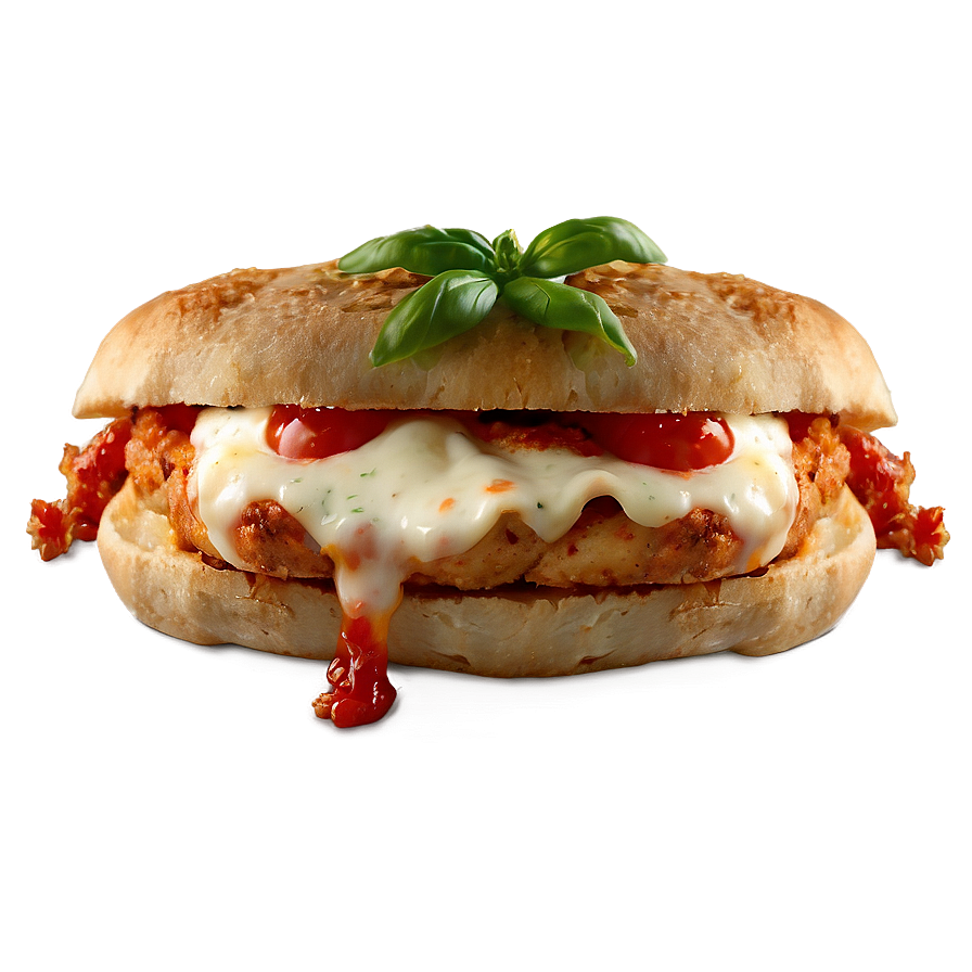 Cheesy Chicken Parmesan Sandwich Png Nwr40 PNG Image