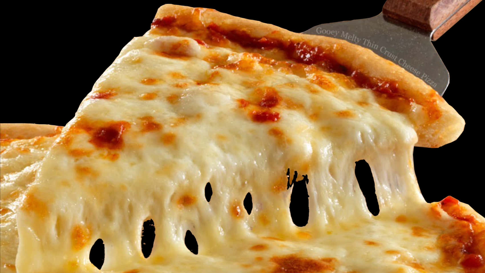 Cheesy Pizza Slice Melty Stretch PNG Image