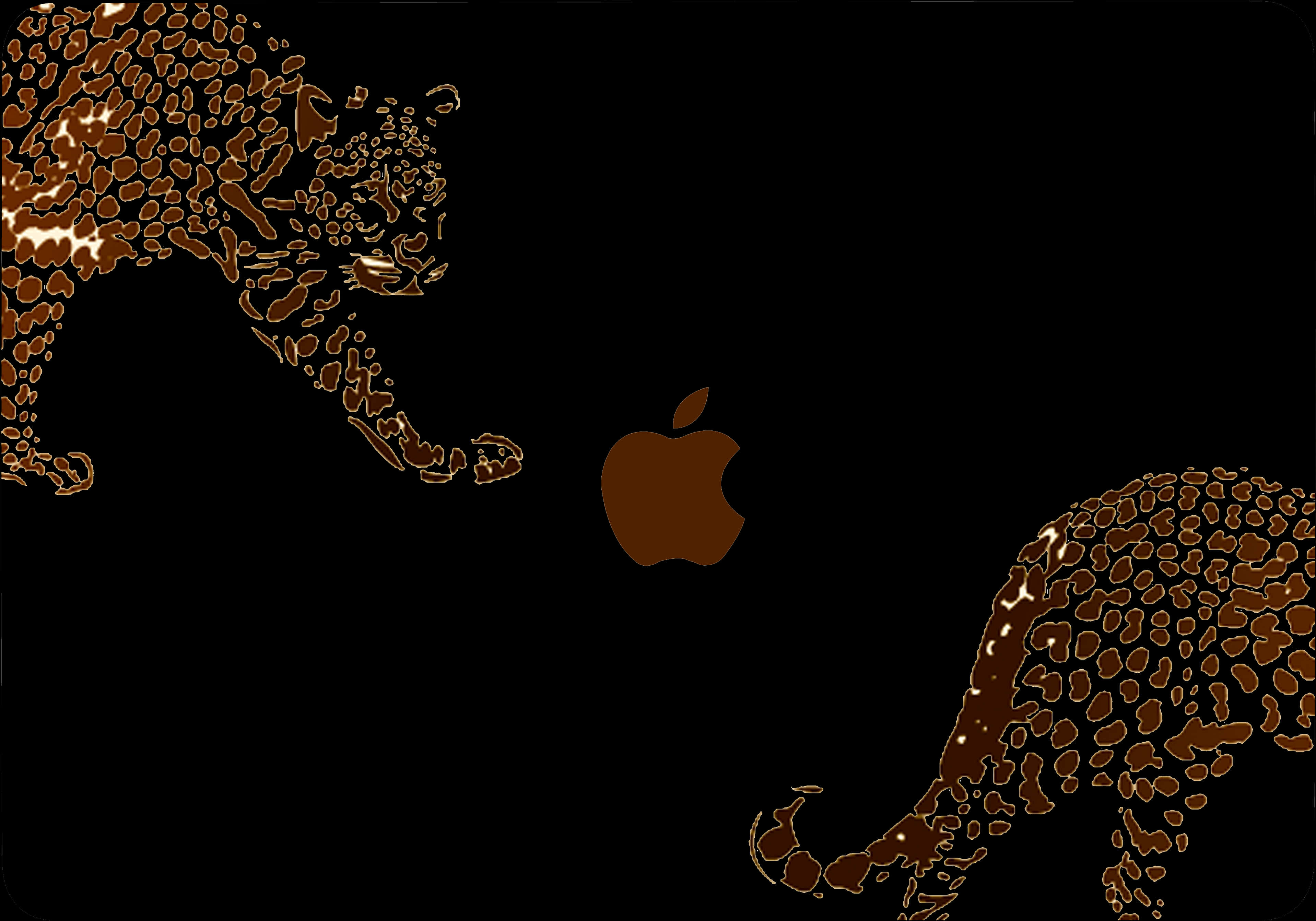 Cheetah Apple Encounter PNG Image