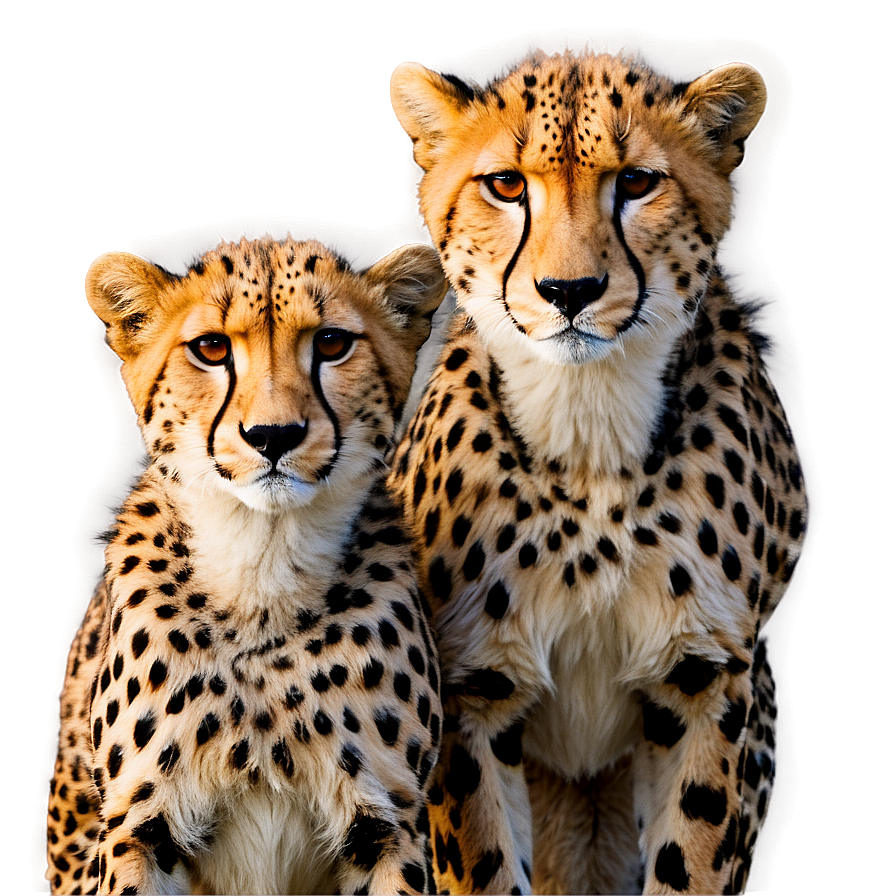 Cheetah Family Group Png Qjq PNG Image