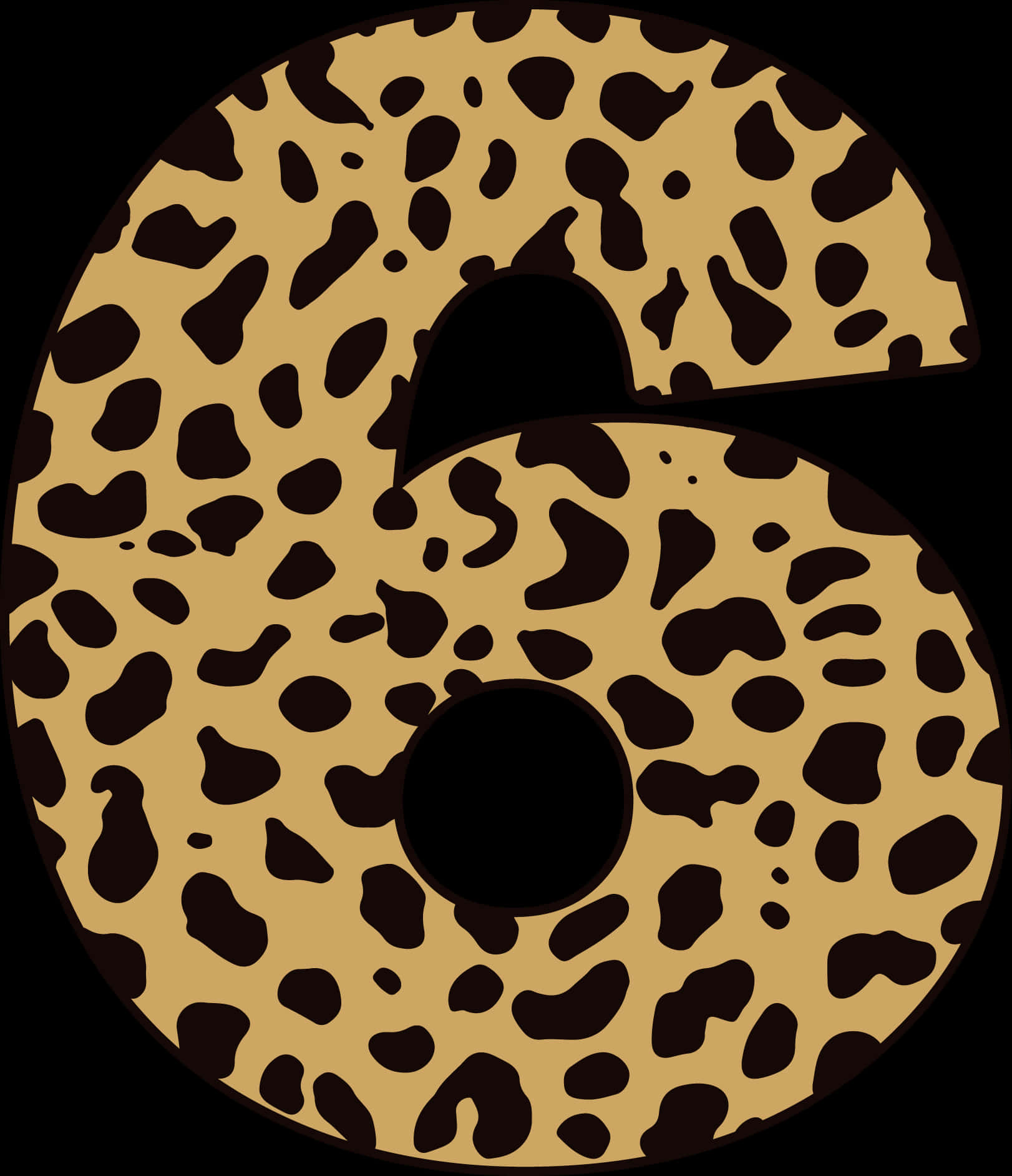 Cheetah Print Letter C PNG Image