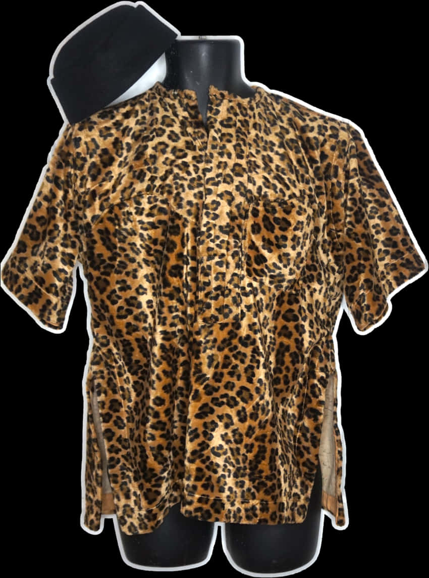 Cheetah Print Shirt Mannequin PNG Image