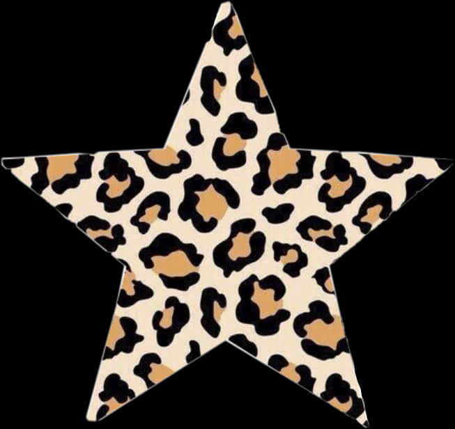 Cheetah Print Star Pattern PNG Image