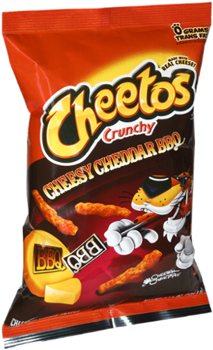 Cheetos Crunchy Cheesy Cheddar B B Q Package PNG Image