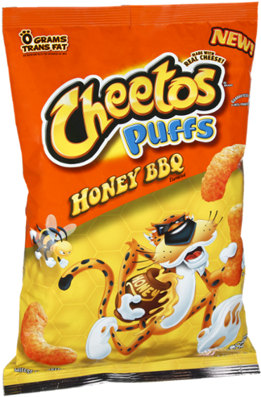 Cheetos Puffs Honey B B Q Flavored Snack Package PNG Image