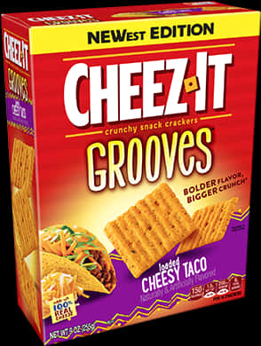 Cheez It Grooves Loaded Cheesy Taco Box PNG Image