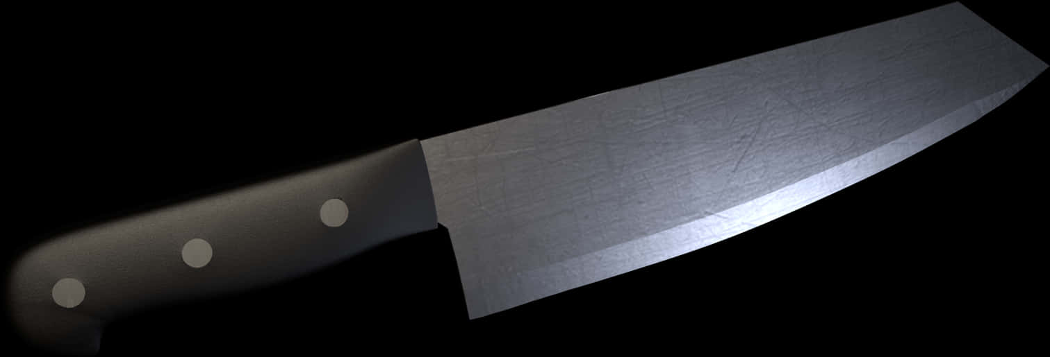 Chef Knifeon Black Background.jpg PNG Image