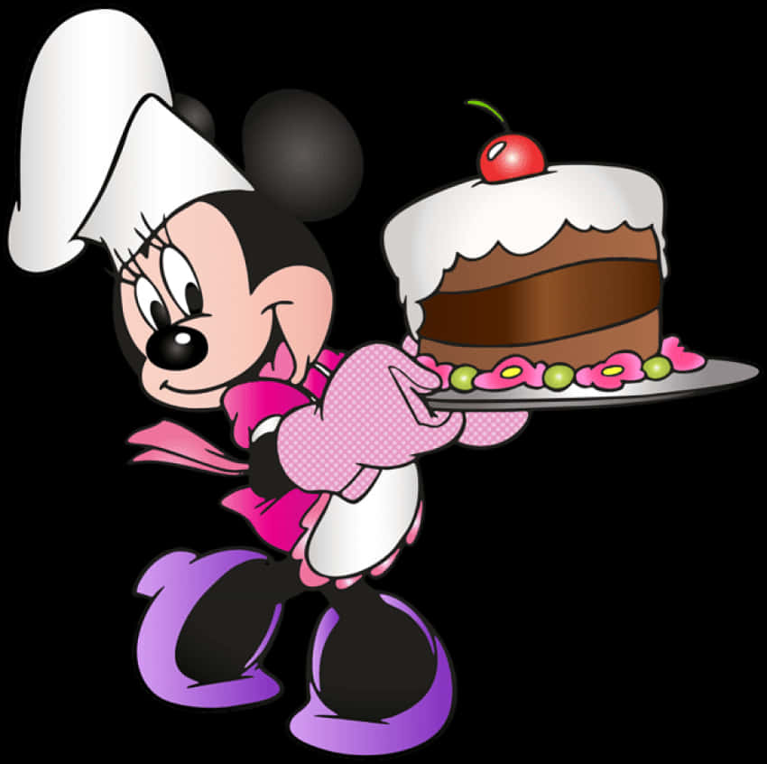 Chef Mousewith Cake PNG Image