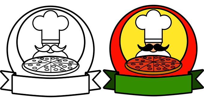 Chef Pizza Logo Comparison PNG Image